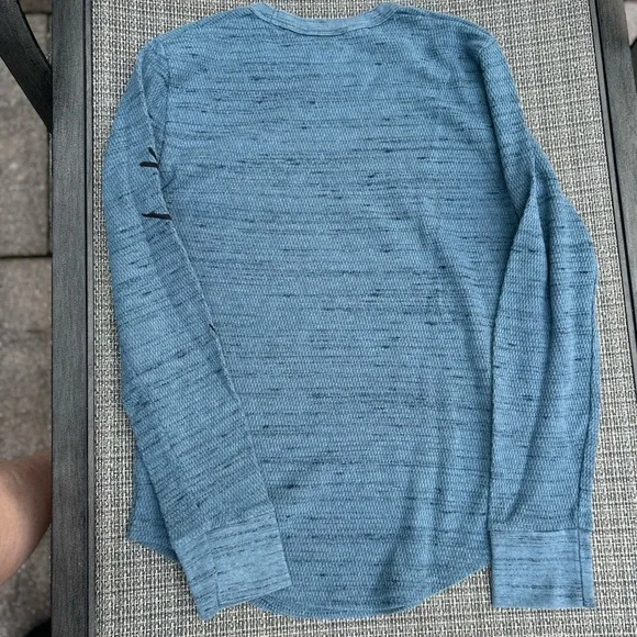 Hollister blue waffle long sleeved shirt - Picture 4 of 4
